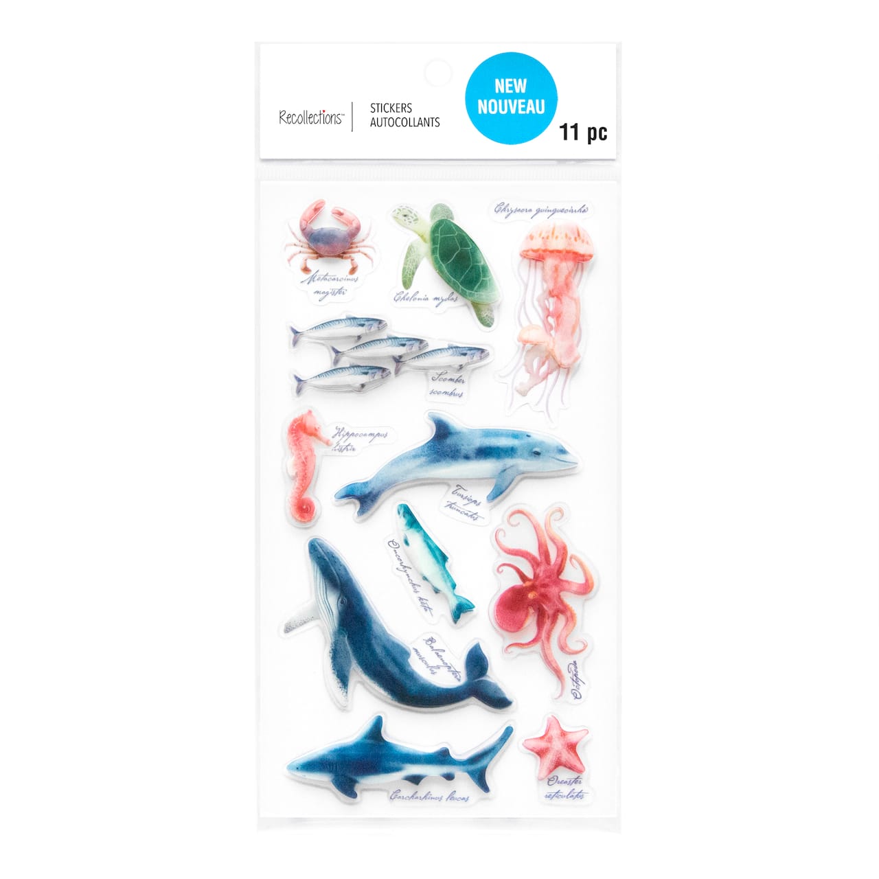 12 Pack: Sea Animals Dimensional Stickers by Recollections™